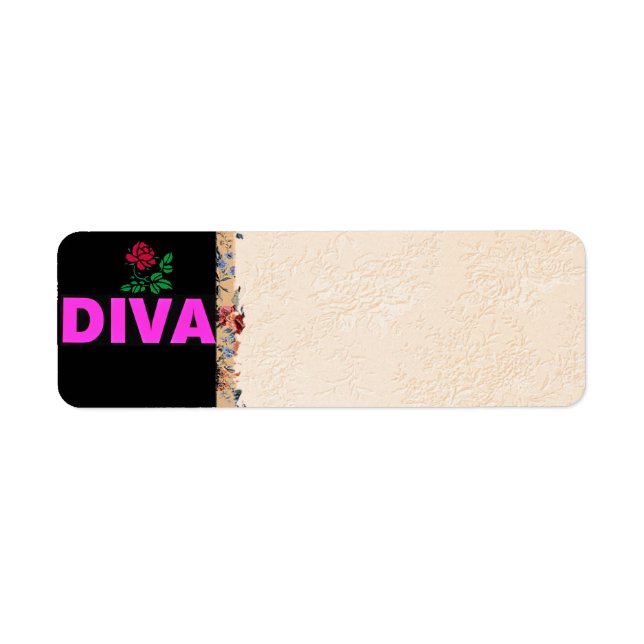 Diva Address Label Returadress Etikett (Framsidan)