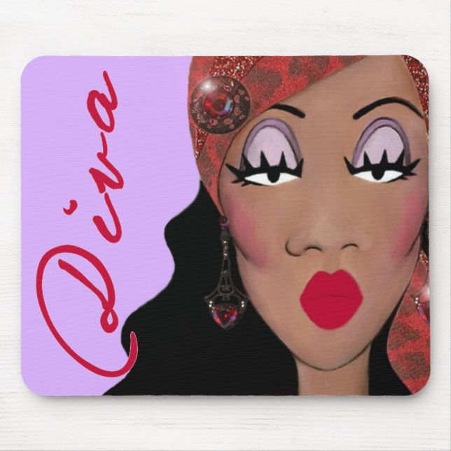 "DIVA är en fyra brev ord.." Mousepad Musmatta (Framsidan)