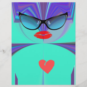 Diva Aura Vibrant Solglasögon Rött Hjärta Designer