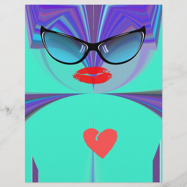 Diva Aura Vibrant Solglasögon Rött Hjärta Designer (Framsida)
