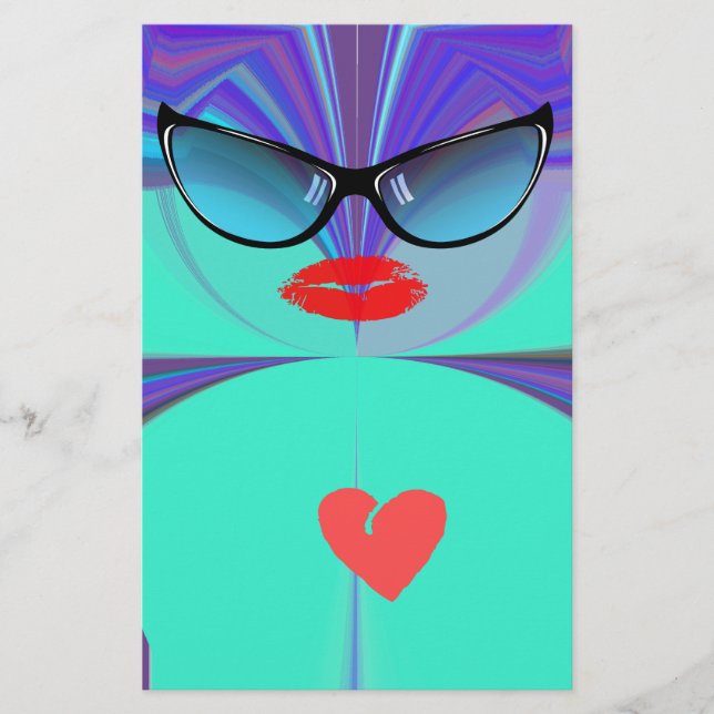 Diva Aura Vibrant Solglasögon Rött Hjärta Designer (Framsida)