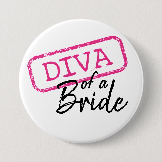 ’DIVA’ av en Bride Button Knapp (Framsida)