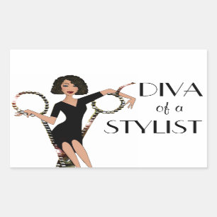DIVA av etiketter för en stylist