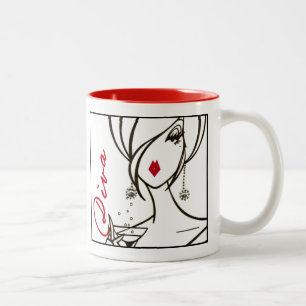 "DIVA" av Mugg! Två-tonkaffe Mugg