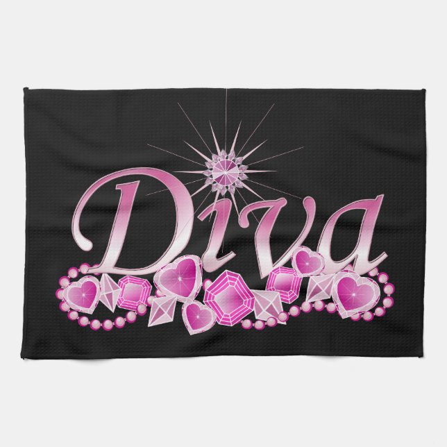 Diva Bling Kökshandduk (Horisontell)