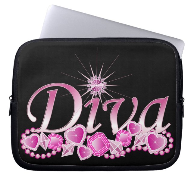 Diva Bling Laptop Sleeve (Framsidan)