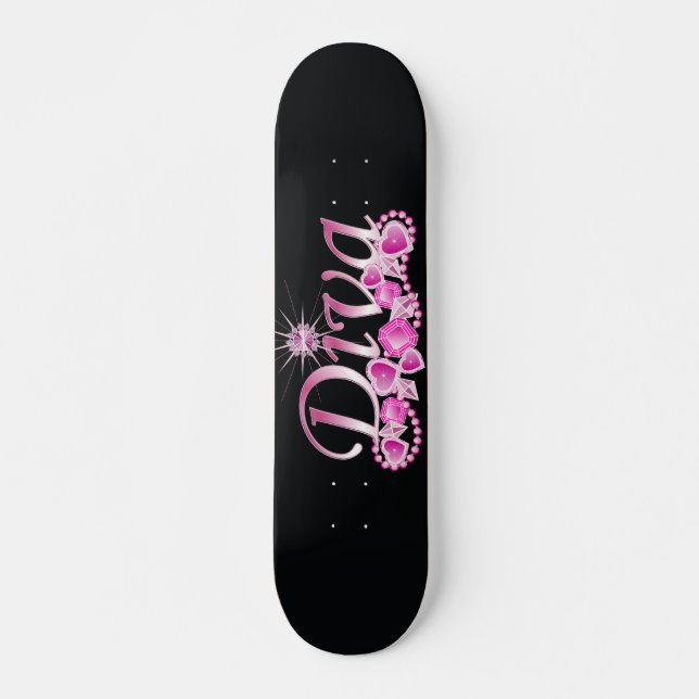 Diva Bling Mini Skateboard Bräda 18,5 Cm (Framsida)