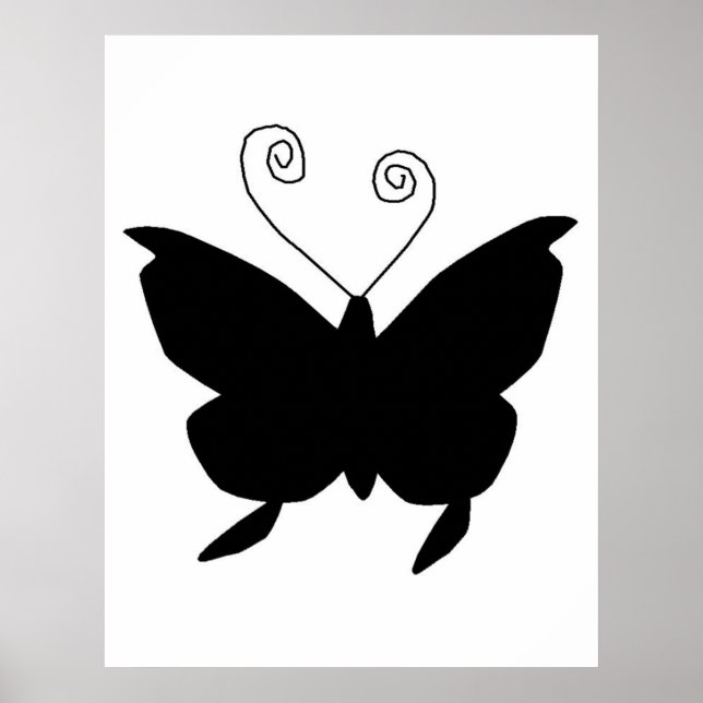 Diva Butterfly in Black Poster (Framsidan)