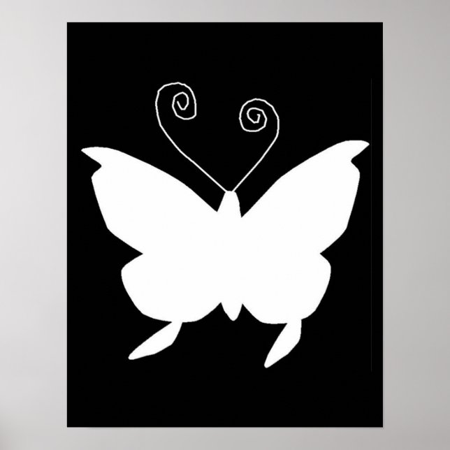 Diva Butterfly in White Poster (Framsidan)