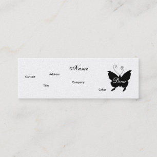 Diva Butterfly Profile Card - anpassningsbart Mini Visitkort