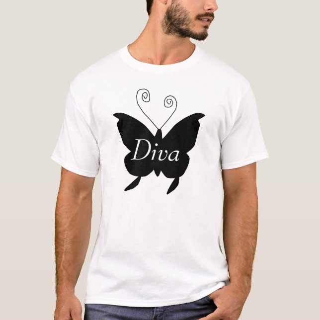 Diva Butterfly T-Shirt (Framsida)