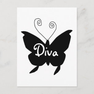 Diva Butterfly Vykort