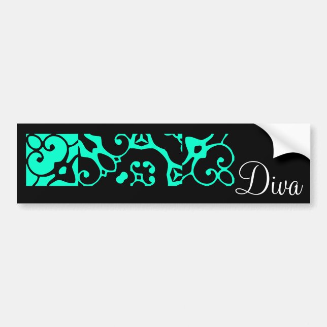 Diva Designer Namn II Bumper Sticker Bildekal (Framsidan)