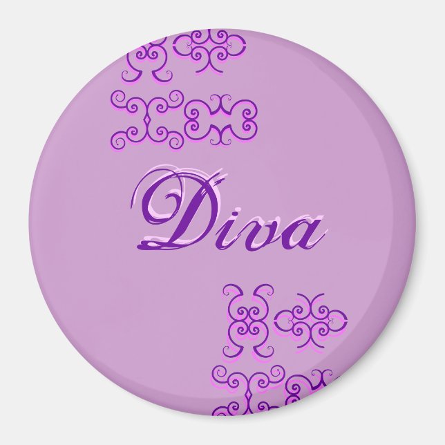 Diva Designer Namn II Magnet (Framsidan)