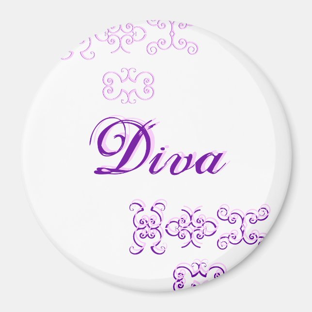 Diva Designer Namn III Magnet (Framsidan)
