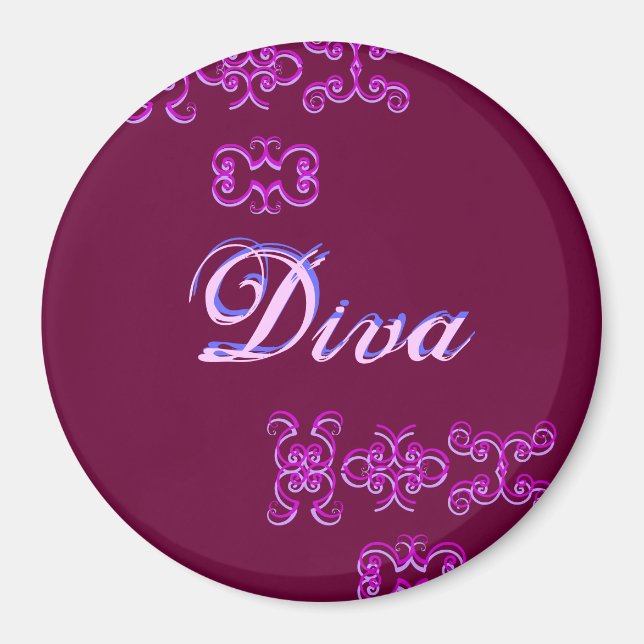 Diva Designer Namn IV Magnet (Framsidan)