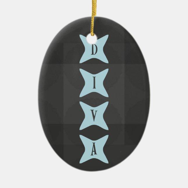 DIVA: Divinely inspirerad segerrik inställning Julgransprydnad Keramik (Framsidan)