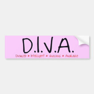 DIVA Divorced Woman Bildekal
