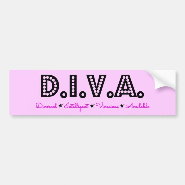 DIVA Divorced Woman Bildekal (Framsidan)