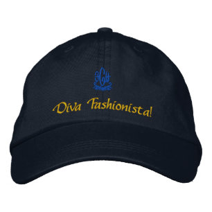 Diva Fashionista Broderad Keps