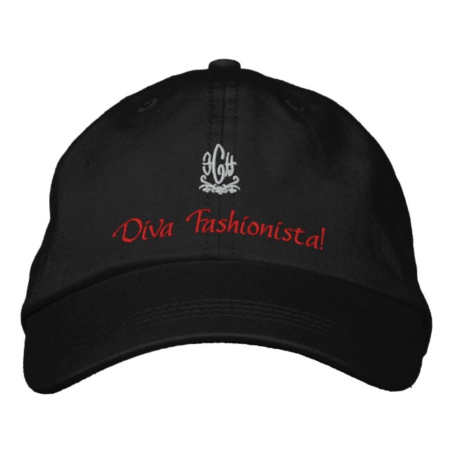 Diva Fashionista Broderad Keps (Framsida)