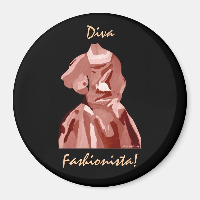 Diva Fashionista i Neutralt Magnet (Framsidan)