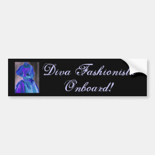 Diva Fashionista in Blue I Bildekal