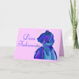 Diva Fashionista in Blue I Inbjudan