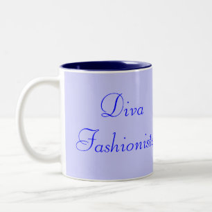 Diva Fashionista in Blue Två-Tonad Mugg