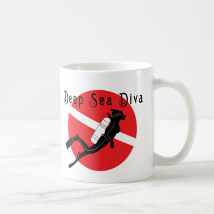 Diva för djupt hav kaffemugg