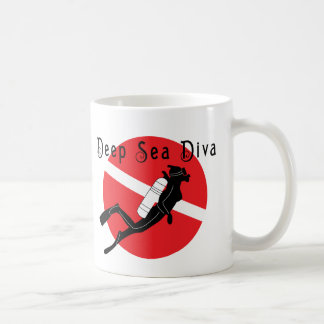 Diva för djupt hav kaffemugg