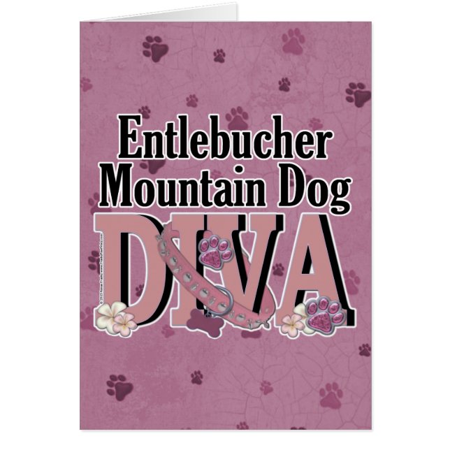 DIVA för Entlebucher berghund Hälsningskort (Framsidan)