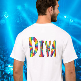 DIVA Gay pride Rainbow Flagga Fabulous LGBT LGBTQ T Shirt