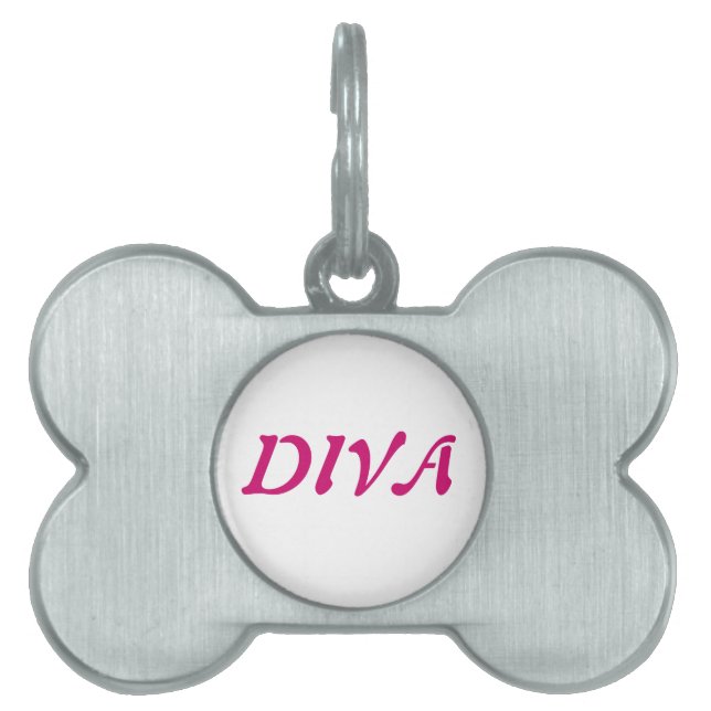"DIVA" husdjurmärkre Namnbricka Husdjur (Framsidan)