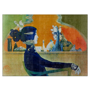 DIVA IN BLUE Art nouveau Beauty Mode Cending Bo