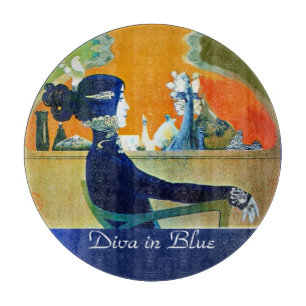 DIVA IN BLUE Art nouveau Beauty Mode Cending Bo