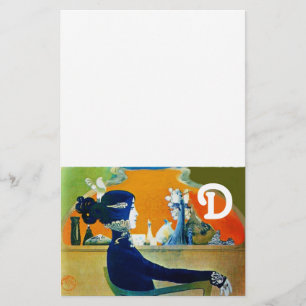 DIVA IN BLUE ,BEAUTY MODE MONOGRAM BREVPAPPER