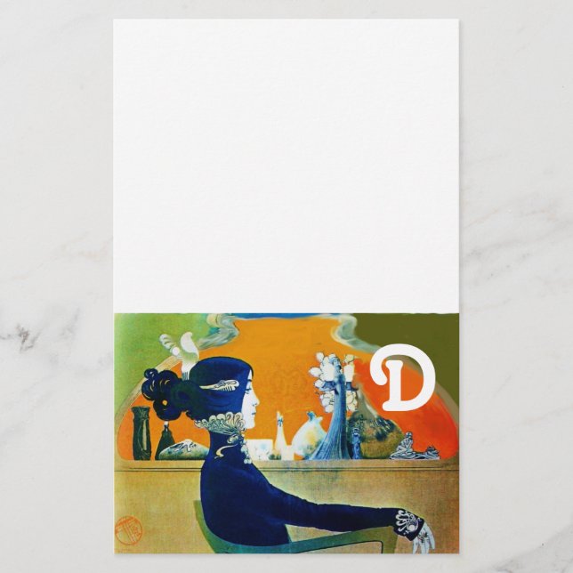 DIVA IN BLUE ,BEAUTY MODE MONOGRAM BREVPAPPER (Framsida)