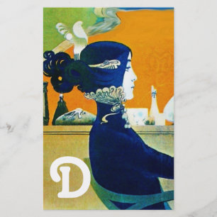 DIVA IN BLUE ,BEAUTY MODE MONOGRAM BREVPAPPER