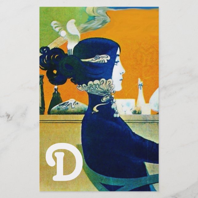DIVA IN BLUE ,BEAUTY MODE MONOGRAM BREVPAPPER (Framsida)