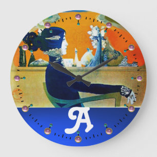 DIVA IN BLUE ,BEAUTY MODE MONOGRAM STOR KLOCKA