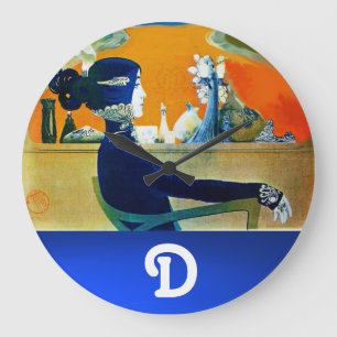 DIVA IN BLUE ,BEAUTY MODE MONOGRAM STOR KLOCKA