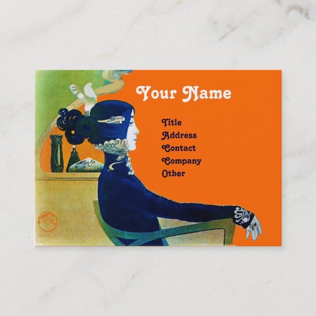 DIVA IN BLUE MONOGRAM Beauty Salon ,Makeup Artist Visitkort (Framsida)