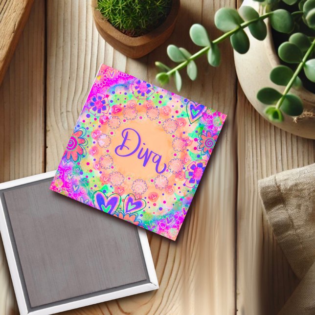 "Diva" Inspirief Magnet (Skapare uppladdad)