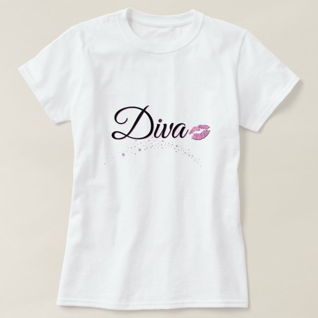 Diva Kiss T Shirt (Design framsida)