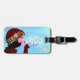 Diva och Snö Sparkles Bagagebricka