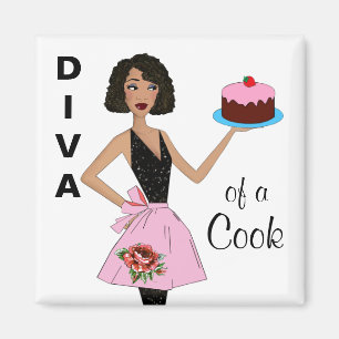 "Diva of a Cook" Ethnic Magnets Magnet