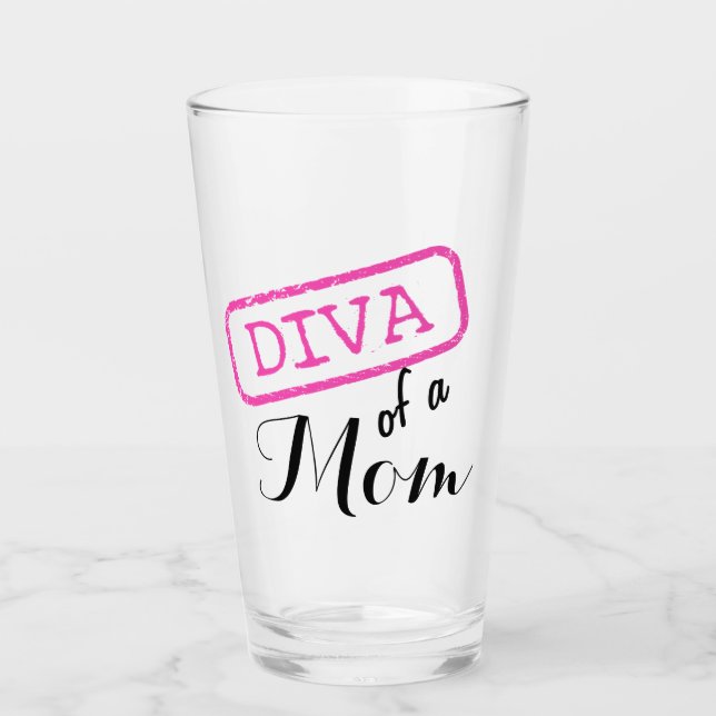 "Diva of a Mamma" Glaskopp (Framsida)