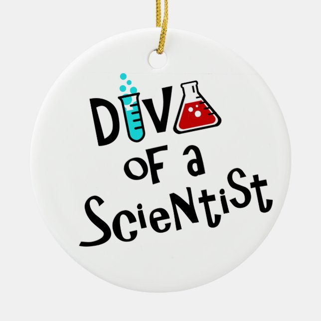 ’DIVA of a Scientist’ Ceramic Ornament (Framsidan)
