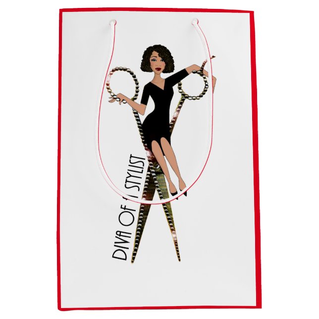 "Diva of a Stylist" Medium Gift Bag (Framsidan)